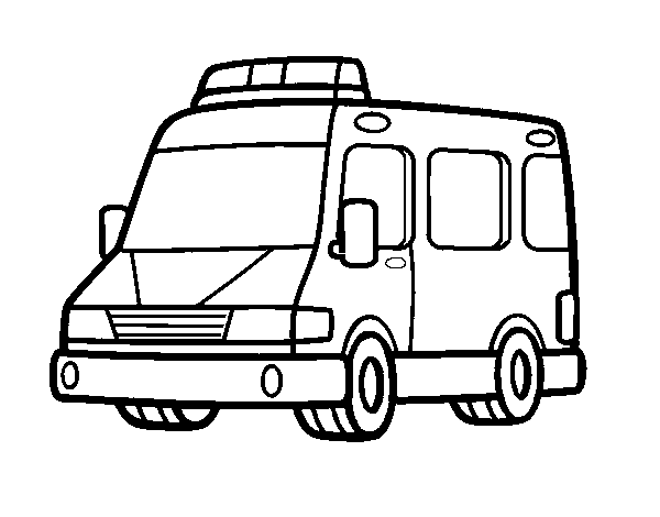 Dibuix de Una ambulància per Pintar on-line