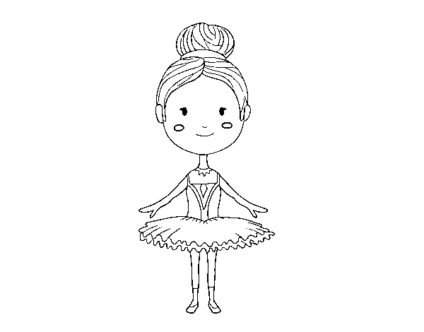Dibuix de Una ballarina de ballet per Pintar on-line