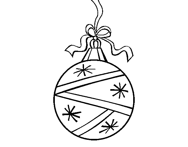 Dibuix de Una bola de Nadal per Pintar on-line