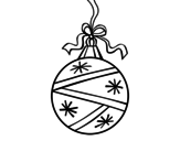 Dibuix de Una bola de Nadal per pintar