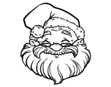 Dibuix de Una cara del Pare Noel per pintar