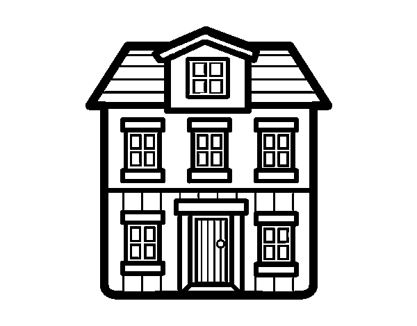 Dibuix de Una casa per Pintar on-line