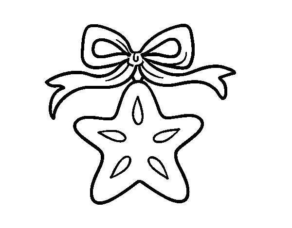 Dibuix de Una estrella nadalenca per Pintar on-line