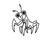 Dibujo de Una mantis europea