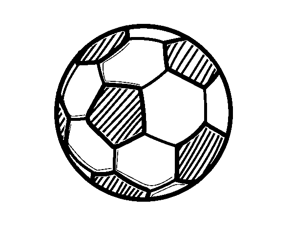 Dibuix de Una pelota de futbol per Pintar on-line