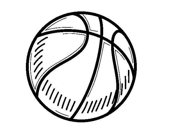 Dibuix de Una pilota de bàsquet per Pintar on-line