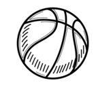 Dibuix de Una pilota de bàsquet per pintar