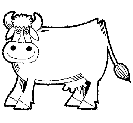 Dibuix de Vaca 1 per Pintar on-line