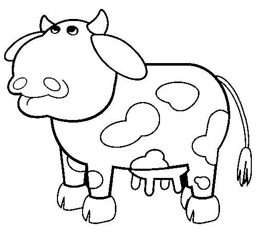 Dibuix de Vaca pensativa per Pintar on-line