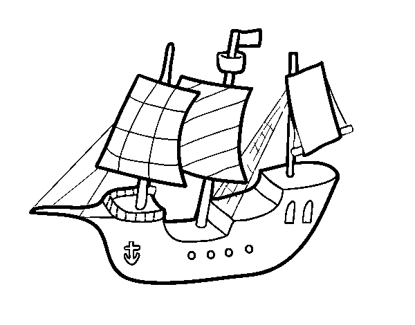 Dibuix de Vaixell de joguina per Pintar on-line