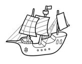 Dibuix de Vaixell de joguina per pintar