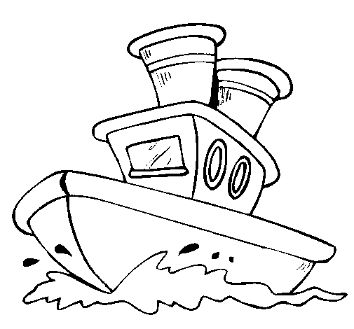 Dibuix de Vaixell en el mar  per Pintar on-line