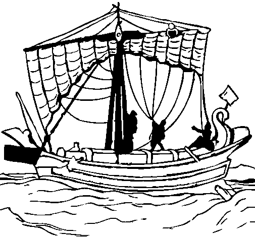Dibuix de Vaixell romà  per Pintar on-line