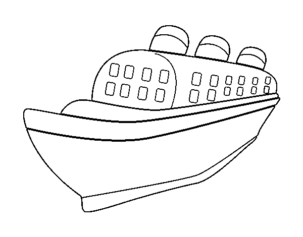 Dibuix de Vaixell transatlàntic per Pintar on-line