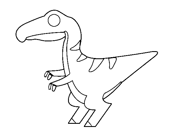Dibuix de Velociraptor bebè per Pintar on-line