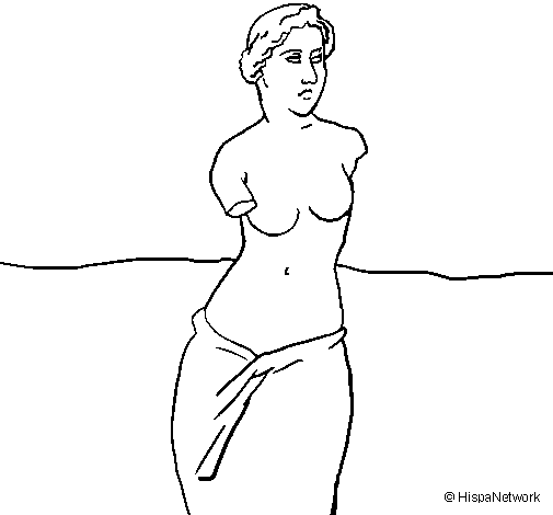 Dibuix de Venus de Milo per Pintar on-line