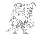 Dibuix de Viking celebrant per pintar