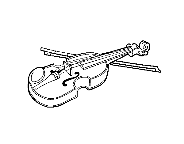Dibuix de Violí Stradivarius per Pintar on-line