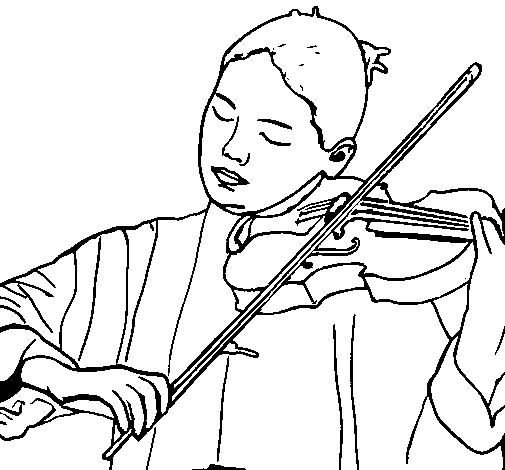 Dibuix de Violinista  per Pintar on-line