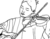 Dibuix de Violinista  per pintar
