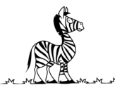 Dibuix de Zebra africana per pintar
