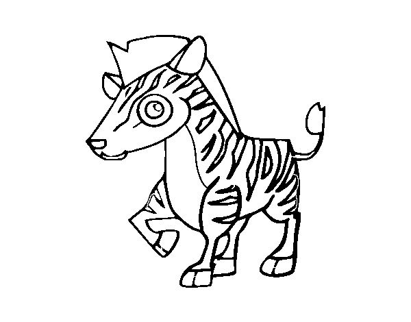 Dibuix de Zebra de muntanya per Pintar on-line