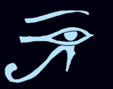 Dibuix Ull Horus pintat per roger mensa