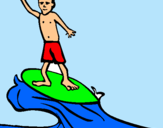 Dibuix Surfista pintat per berni