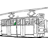 Dibuix Tramvia amb passatgers  pintat per unai2010