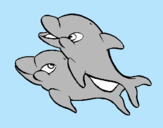 Dibuix Dofins pintat per hannah  montana