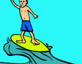 Dibuix Surfista pintat per elisa.n.b...