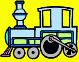 Dibuix Tren pintat per ester