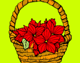 Dibuix Cistell amb flors 2 pintat per judit ponce sanchez