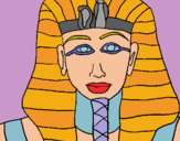 Dibuix Tutankamon pintat per pp