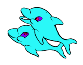 Dibuix Dofins pintat per JUDIT