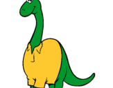 Dibuix Diplodocus amb camisa  pintat per Dinosaure