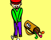 Dibuix Jugador de golf II pintat per anna cabrera mateu