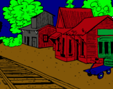 Dibuix Estació de tren pintat per DANI