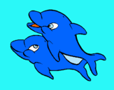 Dibuix Dofins pintat per anònim
