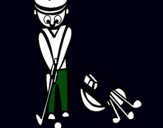 Dibuix Jugador de golf II pintat per POL