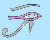 Dibuix Ull Horus pintat per adria i ariadna