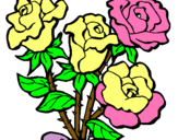 Dibuix Ram de roses pintat per ernest