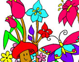 Dibuix Fauna i flora pintat per elena