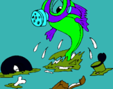 Dibuix Contaminació marina pintat per marsupilami