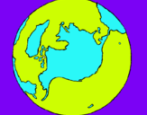 Dibuix Planeta Terra pintat per NIL