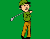 Dibuix Jugador de golf pintat per LAURA