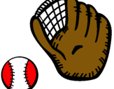 Dibuix Guant i bola de beisbol pintat per mireia antoner