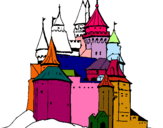 Dibuix Castell medieval pintat per ainhoa