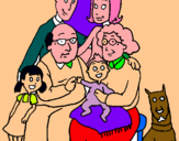 Dibuix Família pintat per mildred