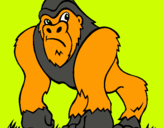 Dibuix Goril·la pintat per laia palomeras